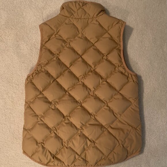J.Crew Excursion Quilted Down Vest Tan Small - Picture 2 of 3